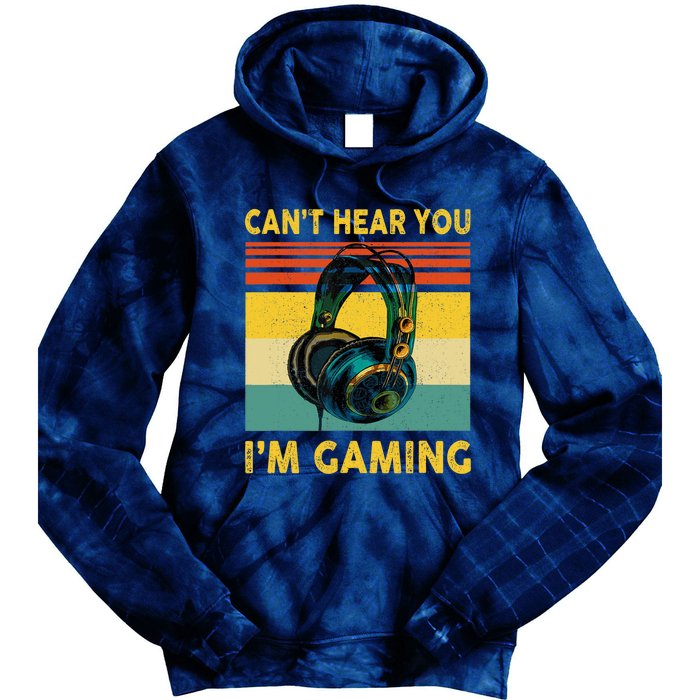 Sorry I Can't Hear You I'm Gaming Retro Gamer Gifts Boys Tie Dye Hoodie