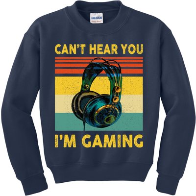 Sorry I Can't Hear You I'm Gaming Retro Gamer Gifts Boys Kids Sweatshirt