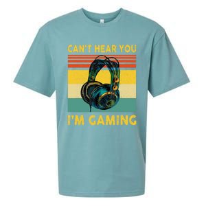 Sorry I Can't Hear You I'm Gaming Retro Gamer Gifts Boys Sueded Cloud Jersey T-Shirt