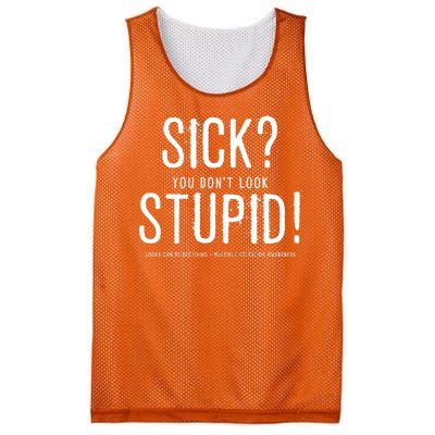 Sick You Don't Look Stupid MS Awareness Mesh Reversible Basketball Jersey Tank