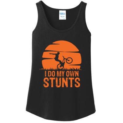 Sunset I Do My Own Stunts Mountain Bike Cycling Outfit MTB Life Gift Ladies Essential Tank