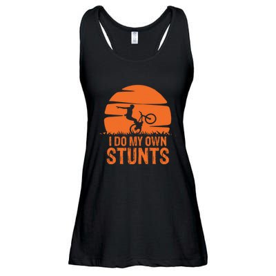 Sunset I Do My Own Stunts Mountain Bike Cycling Outfit MTB Life Gift Ladies Essential Flowy Tank