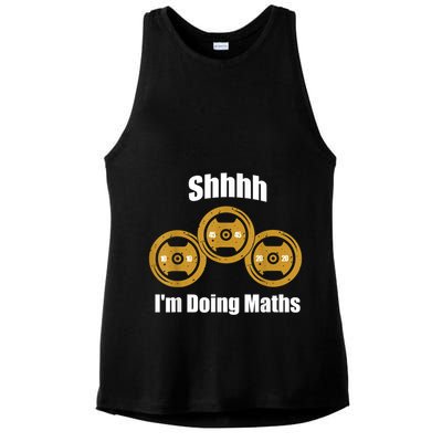 Shhh IM Doing Math Weight Lifting Math Lover Funny Meme Ladies PosiCharge Tri-Blend Wicking Tank