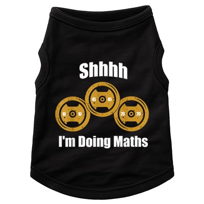 Shhh IM Doing Math Weight Lifting Math Lover Funny Meme Doggie Tank