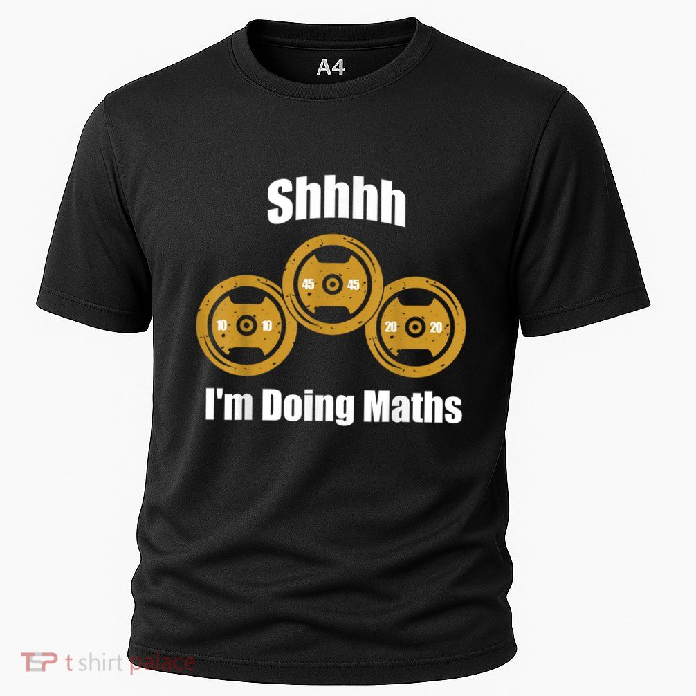 Shhh IM Doing Math Weight Lifting Math Lover Funny Meme Performance Shirt