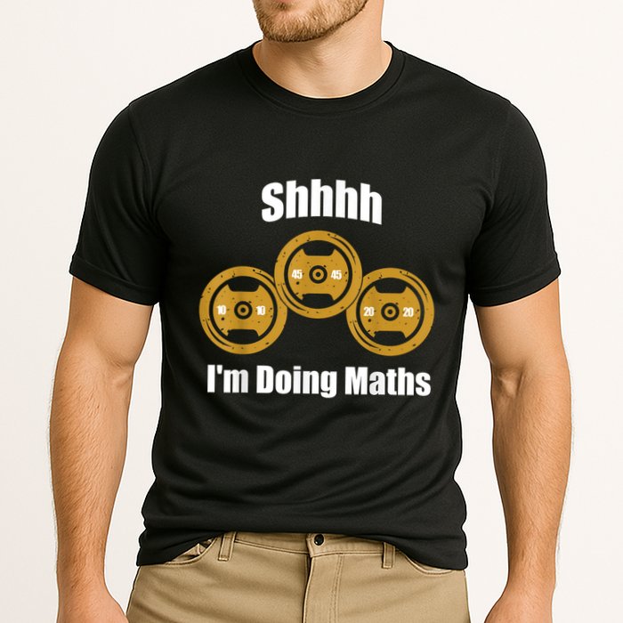 Shhh IM Doing Math Weight Lifting Math Lover Funny Meme Performance Shirt