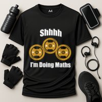 Shhh IM Doing Math Weight Lifting Math Lover Funny Meme Performance Shirt