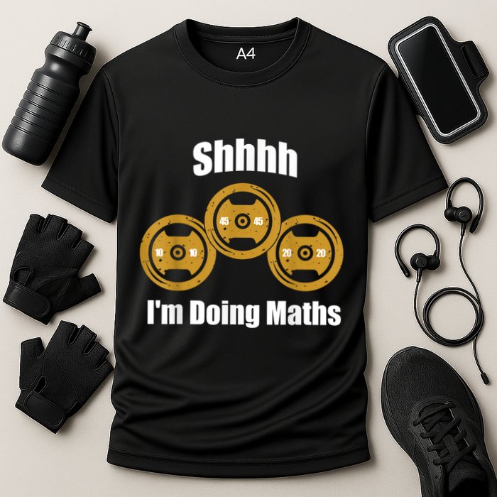 Shhh IM Doing Math Weight Lifting Math Lover Funny Meme Performance Shirt