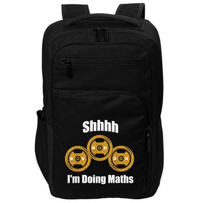 Shhh IM Doing Math Weight Lifting Math Lover Funny Meme Impact Tech Backpack
