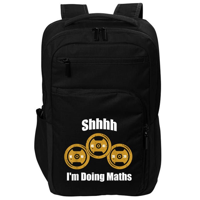 Shhh IM Doing Math Weight Lifting Math Lover Funny Meme Impact Tech Backpack
