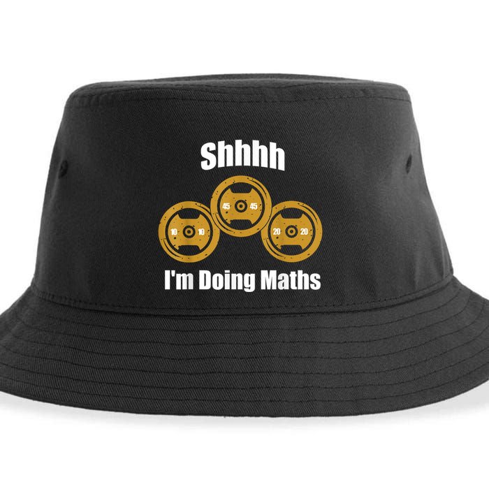 Shhh IM Doing Math Weight Lifting Math Lover Funny Meme Sustainable Bucket Hat