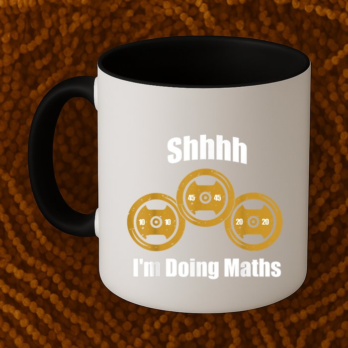 Shhh IM Doing Math Weight Lifting Math Lover Funny Meme Mug