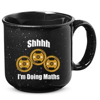 Shhh IM Doing Math Weight Lifting Math Lover Funny Meme 15oz Campfire Ceramic Mug