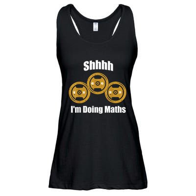 Shhh IM Doing Math Weight Lifting Math Lover Funny Meme Ladies Essential Flowy Tank