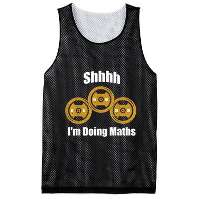 Shhh IM Doing Math Weight Lifting Math Lover Funny Meme Mesh Reversible Basketball Jersey Tank