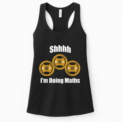 Shhh IM Doing Math Weight Lifting Math Lover Funny Meme Womens Tank Top