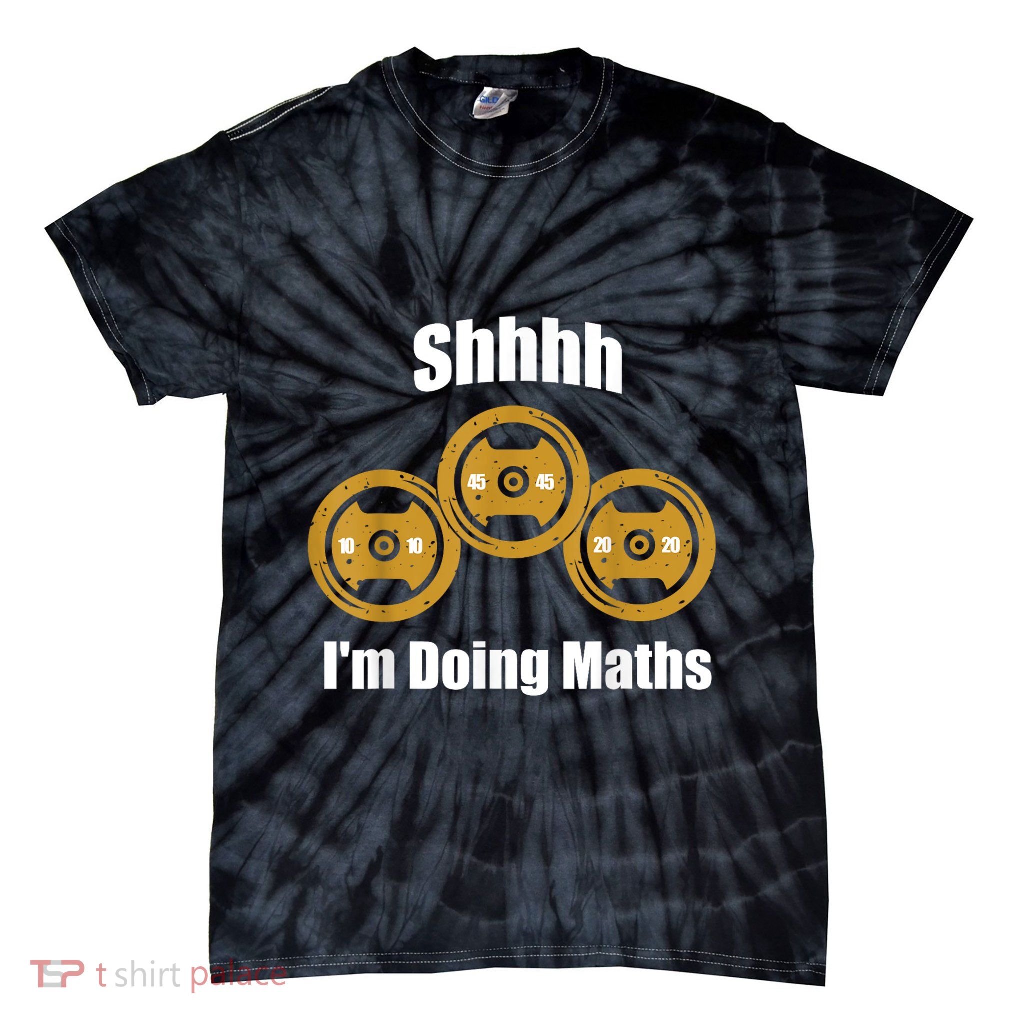 Shhh IM Doing Math Weight Lifting Math Lover Funny Meme Tie-Dye T-Shirt