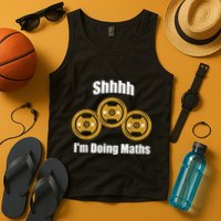 Shhh IM Doing Math Weight Lifting Math Lover Funny Meme Tank Top