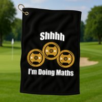 Shhh IM Doing Math Weight Lifting Math Lover Funny Meme Golf Towel