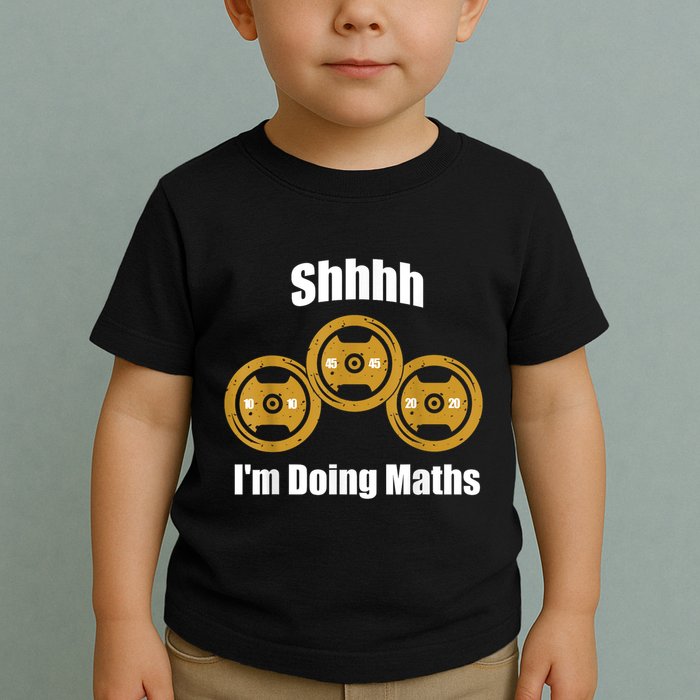 Shhh IM Doing Math Weight Lifting Math Lover Funny Meme Toddler T-Shirt