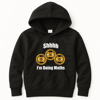 Shhh IM Doing Math Weight Lifting Math Lover Funny Meme Kids Hoodie