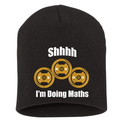 Shhh IM Doing Math Weight Lifting Math Lover Funny Meme Short Acrylic Beanie