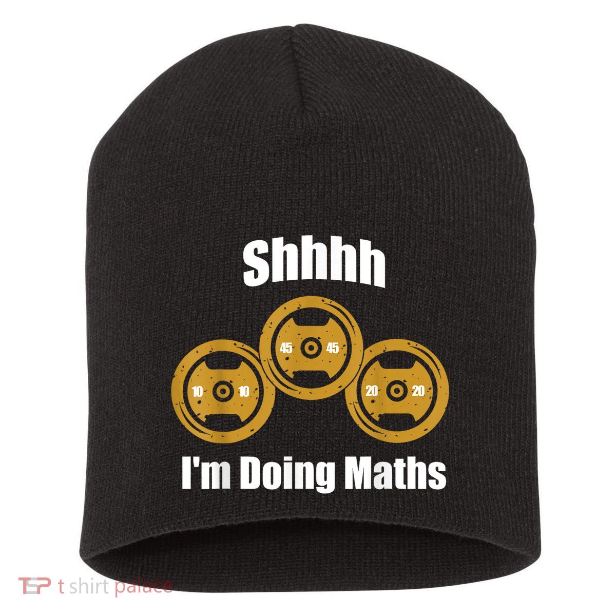 Shhh IM Doing Math Weight Lifting Math Lover Funny Meme Short Acrylic Beanie
