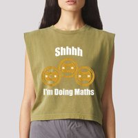 Shhh IM Doing Math Weight Lifting Math Lover Funny Meme Garment-Dyed Women's Muscle Tee