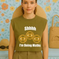 Shhh IM Doing Math Weight Lifting Math Lover Funny Meme Garment-Dyed Women's Muscle Tee