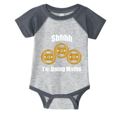 Shhh IM Doing Math Weight Lifting Math Lover Funny Meme Infant Baby Jersey Bodysuit