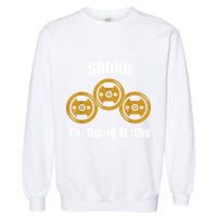 Shhh IM Doing Math Weight Lifting Math Lover Funny Meme Garment-Dyed Sweatshirt