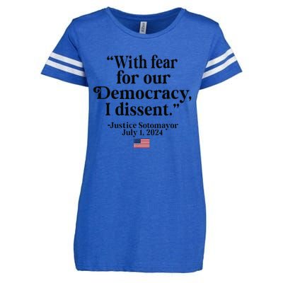 Scotus I Dissent Fear For Our Democracy Gifts Enza Ladies Jersey Football T-Shirt