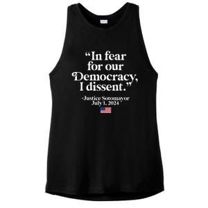 Scotus I Dissent Fear For Our Democracy Ladies PosiCharge Tri-Blend Wicking Tank