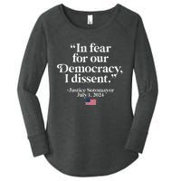 Scotus I Dissent Fear For Our Democracy Women's Perfect Tri Tunic Long Sleeve Shirt