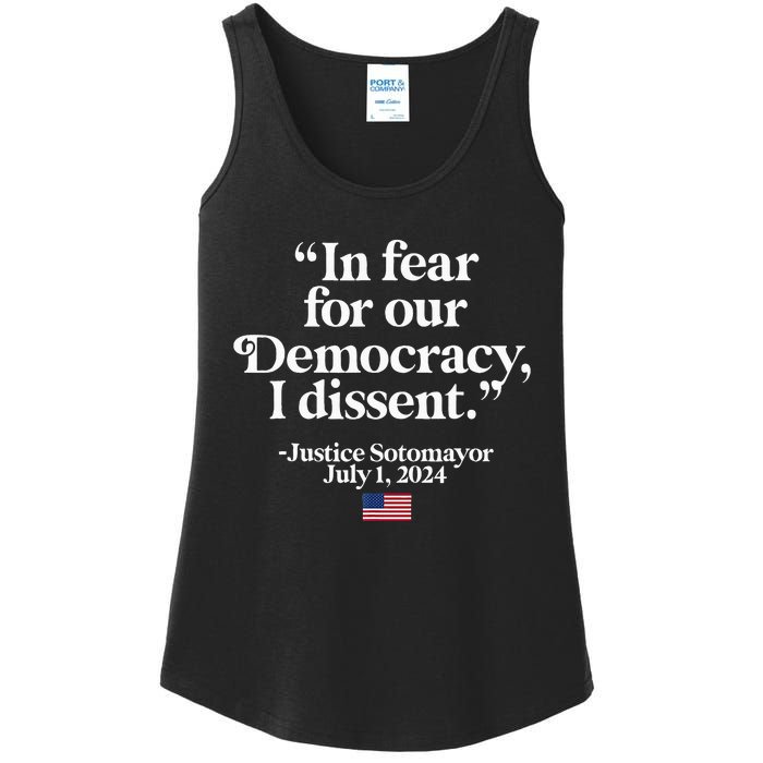 Scotus I Dissent Fear For Our Democracy Ladies Essential Tank