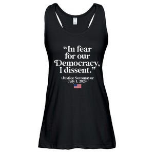 Scotus I Dissent Fear For Our Democracy Ladies Essential Flowy Tank