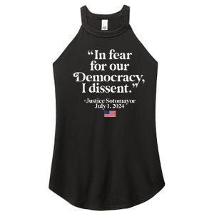 Scotus I Dissent Fear For Our Democracy Women's Perfect Tri Rocker Tank