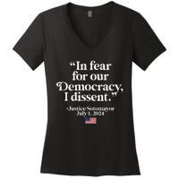 Scotus I Dissent Fear For Our Democracy Women's V-Neck T-Shirt