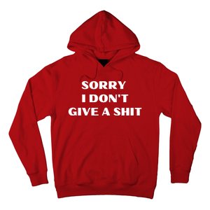 Sorry I Don't Give A Shit Funny Hoodie