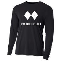 Ski I'm Difficult Skiing Skier Snowboard Snowboarder Gift Cooling Performance Long Sleeve Crew