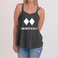 Ski I'm Difficult Skiing Skier Snowboard Snowboarder Gift Women's Strappy Tank