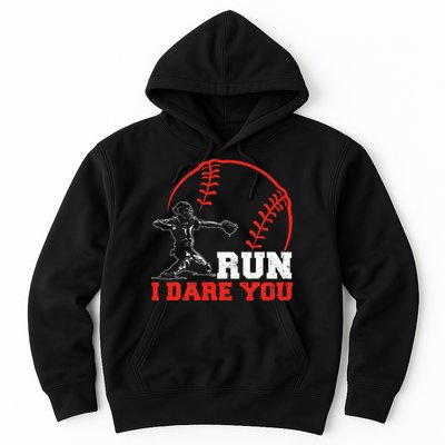 Steal I Dare You Baseball Catcher Baseball Player Hoodie