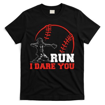 Steal I Dare You Baseball Catcher Baseball Player T-Shirt