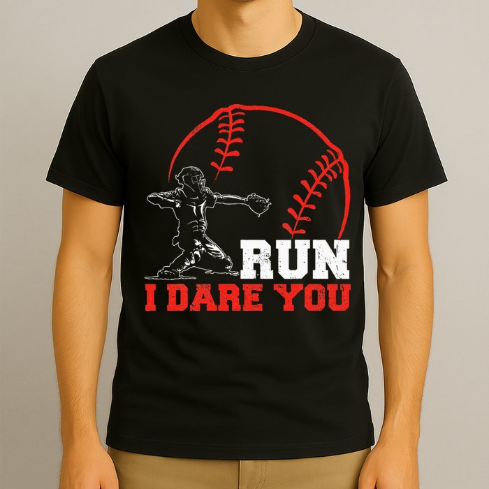 Steal I Dare You Baseball Catcher Baseball Player T-Shirt
