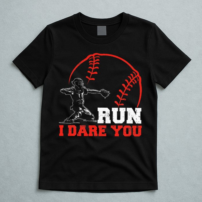 Steal I Dare You Baseball Catcher Baseball Player T-Shirt