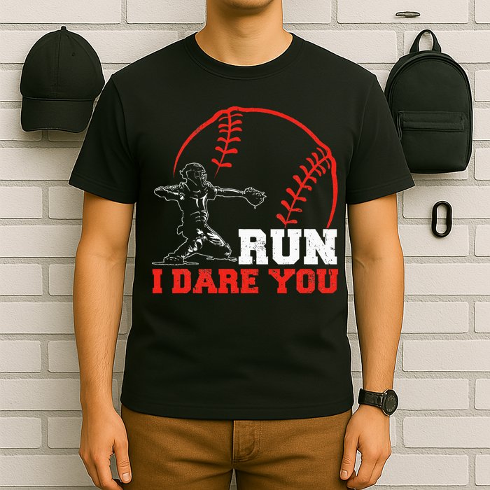 Steal I Dare You Baseball Catcher Baseball Player T-Shirt