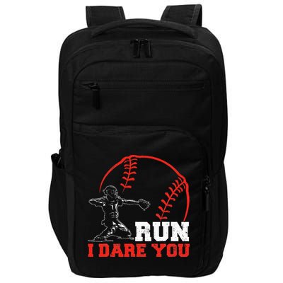 Steal I Dare You Baseball Catcher Baseball Player Impact Tech Backpack