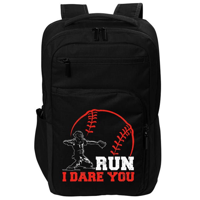 Steal I Dare You Baseball Catcher Baseball Player Impact Tech Backpack