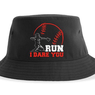 Steal I Dare You Baseball Catcher Baseball Player Sustainable Bucket Hat