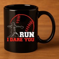Steal I Dare You Baseball Catcher Baseball Player 11oz C Handle Ceramic Mug